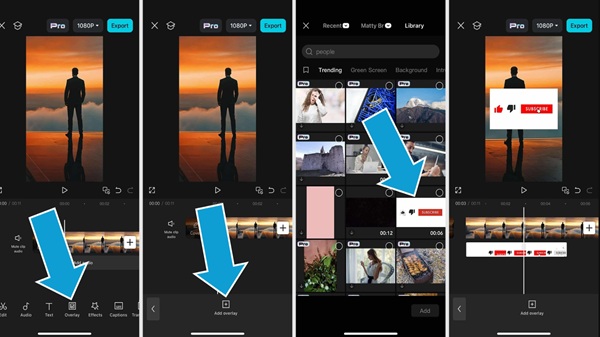 how to use overlay in capcut mobile
